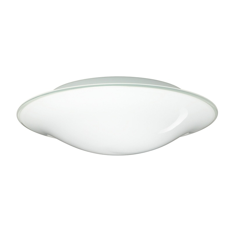 Besa 3CS-909739 Luma Slim Three Light Ceiling Mount Slim Opal Glossy/Clear
