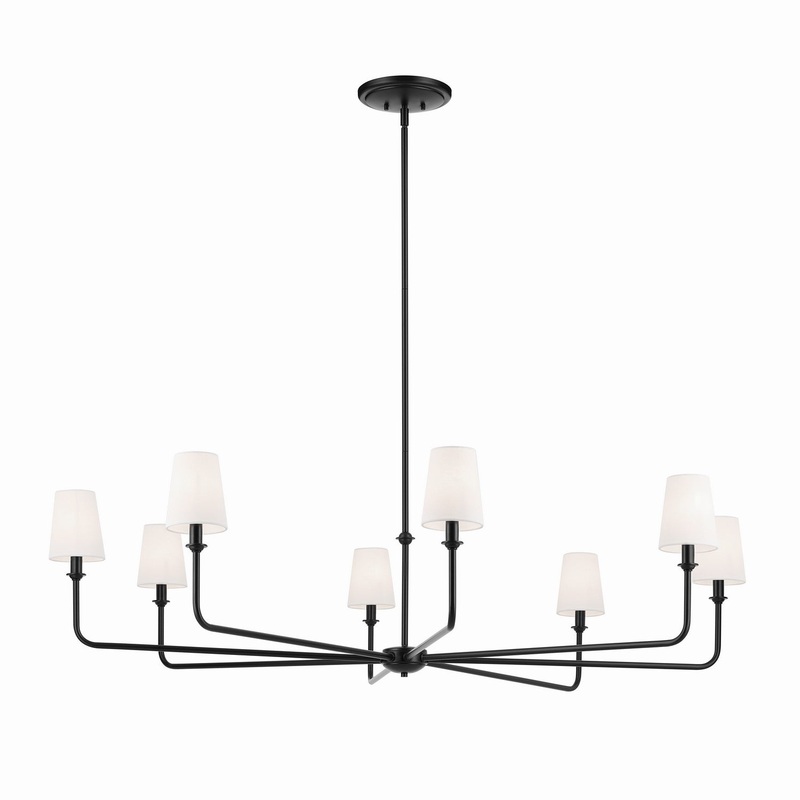 Eight Light Chandelier from the Pallas Collection in Black Finish by Kichler