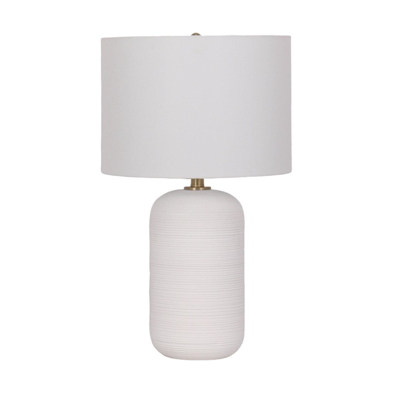 Gio 24″H Textured Ceramic Table Lamp White