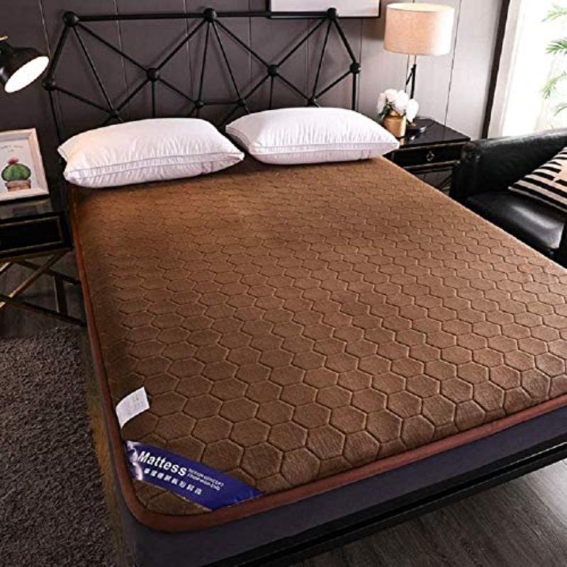 HKX Tappetino, Materasso futon Addensato coprimaterasso coprimaterasso Pieghevole Pieghevole Spesso Pieghevole Portatile-A 90x200cm (35×79 Pollici)