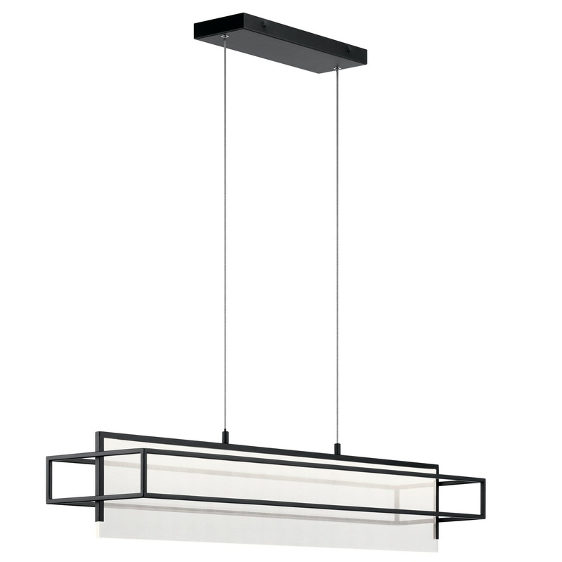 Kichler 84051 LED Linear Chandelier, Matte Black