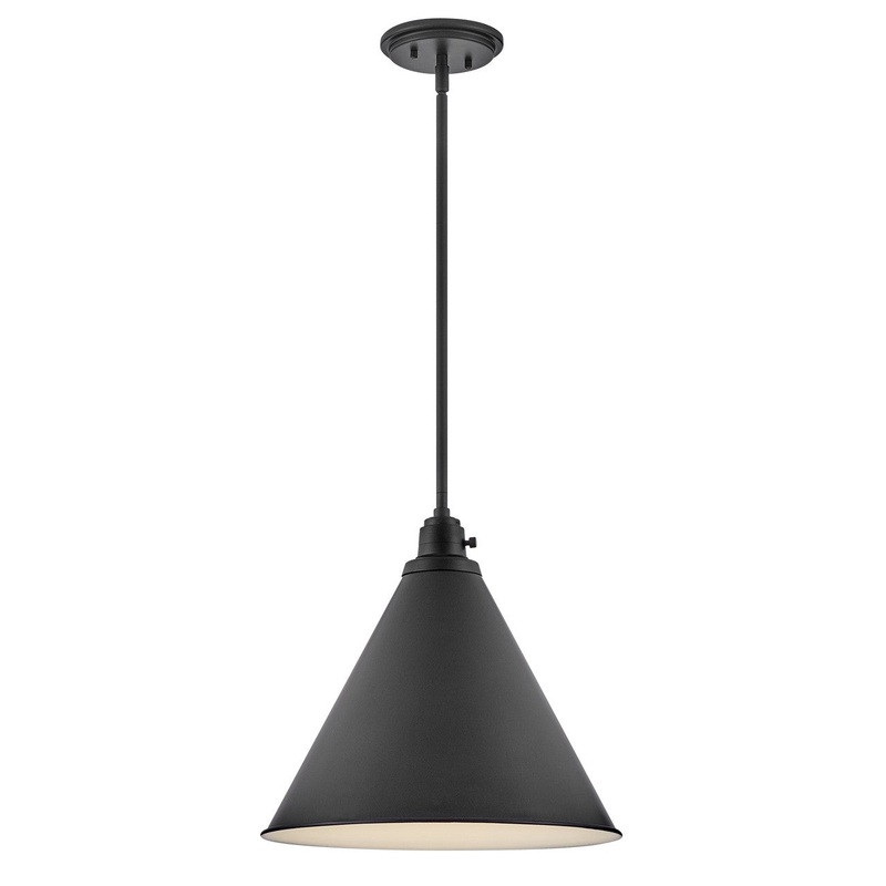 LED Pendant from the Arti Collection in Black Finish by Hinkley