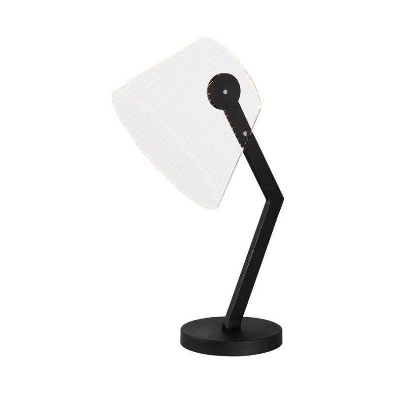 LED Task Table Lamp with Acrylic Shade Black