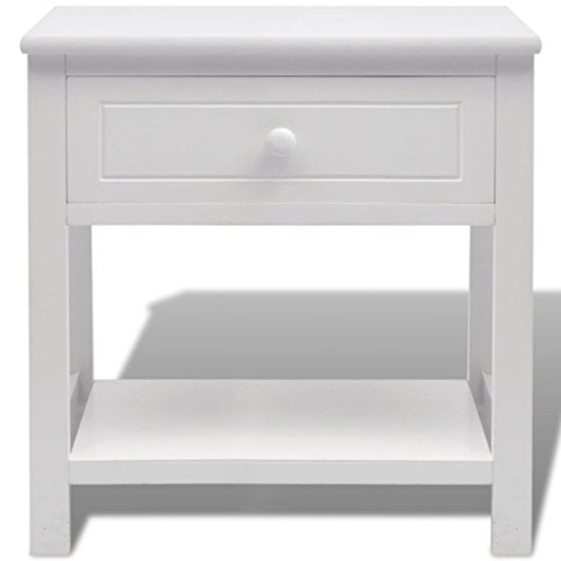 lyrlody Comodino, Comodino Comodino Portariviste Bianco Elegante per Camera da Letto per Soggiorno