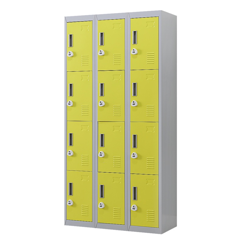 12-Door Locker for Office Gym Shed School Home Storage – 3-Digit Combination Lock