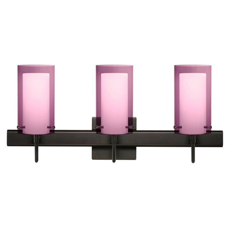 Besa 3SW-A44007-BR-SQ Pahu Three Light Wall Sconce Bronze