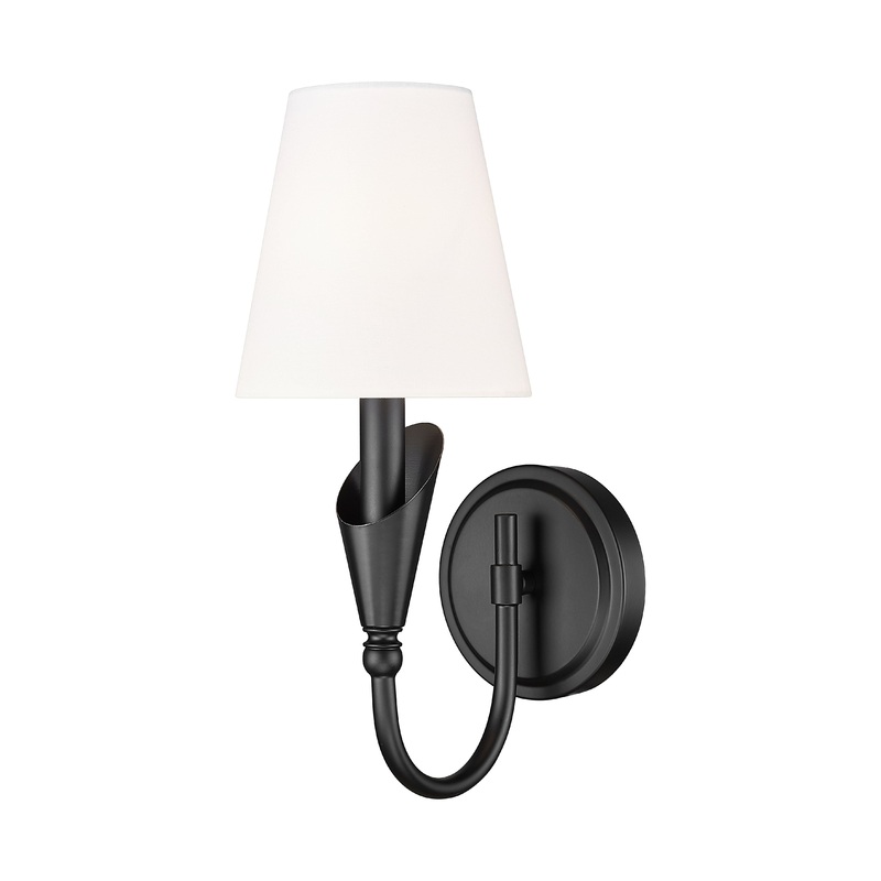 Claudelle 1-Light Wall Sconce Matte Black
