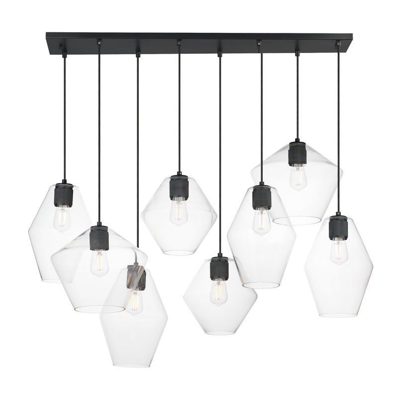 Geode 8-Light Pendant Black