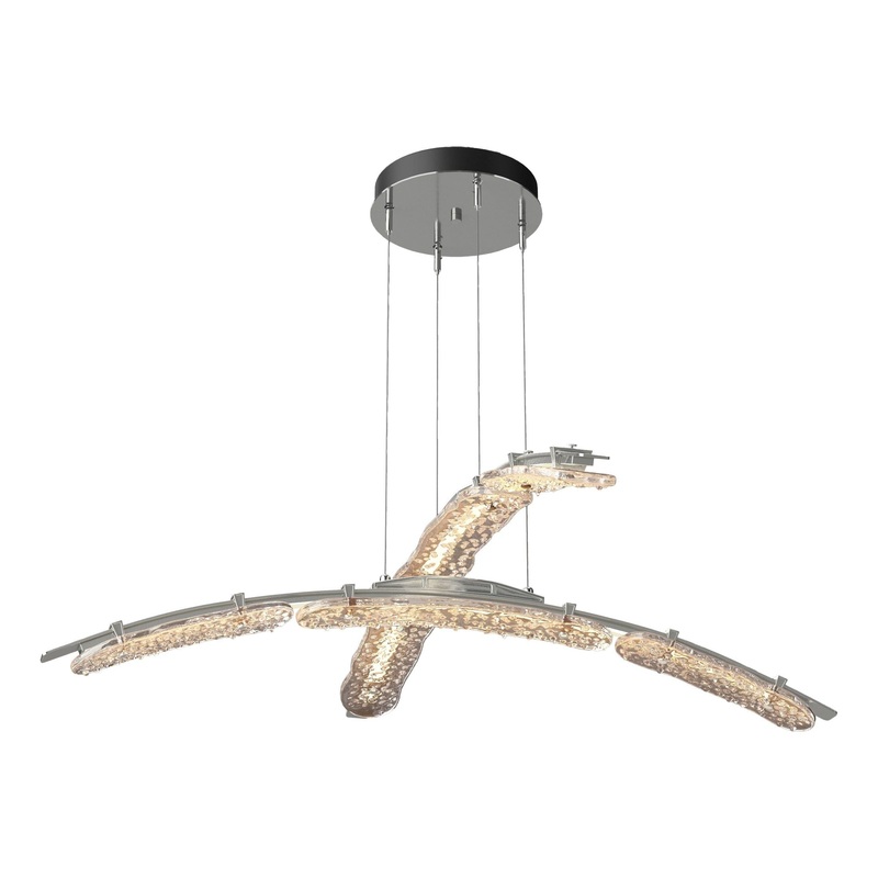 Glissade Double Large LED Pendant Sterling