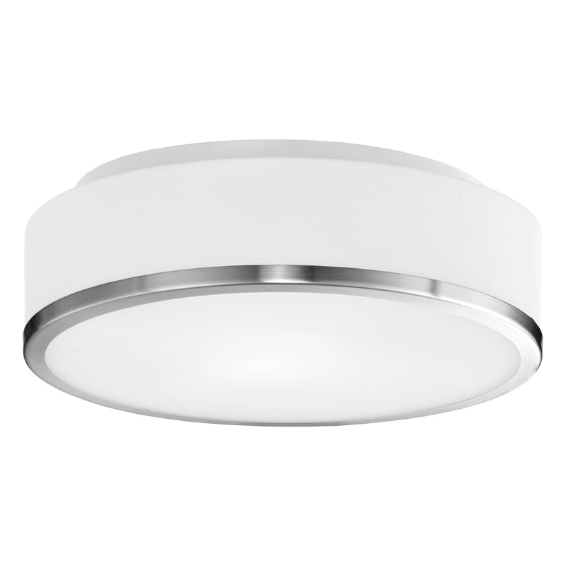 LED Flush Mount from the Charlie Collection in Brushed Nickel Finish by Kuzco Lighting