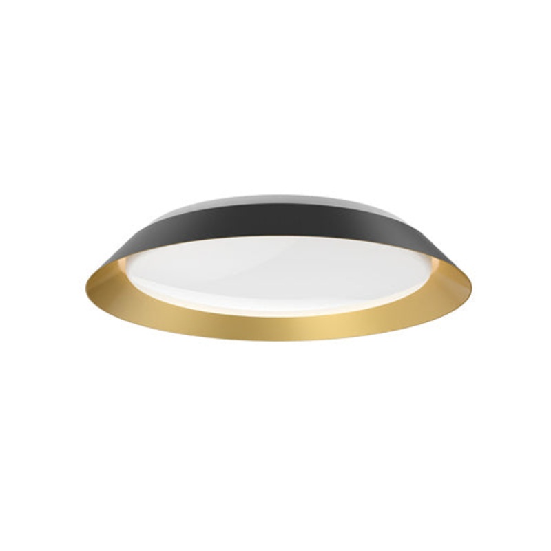 LED Flush Mount from the Jasper Collection in Black/Gold Finish by Kuzco Lighting