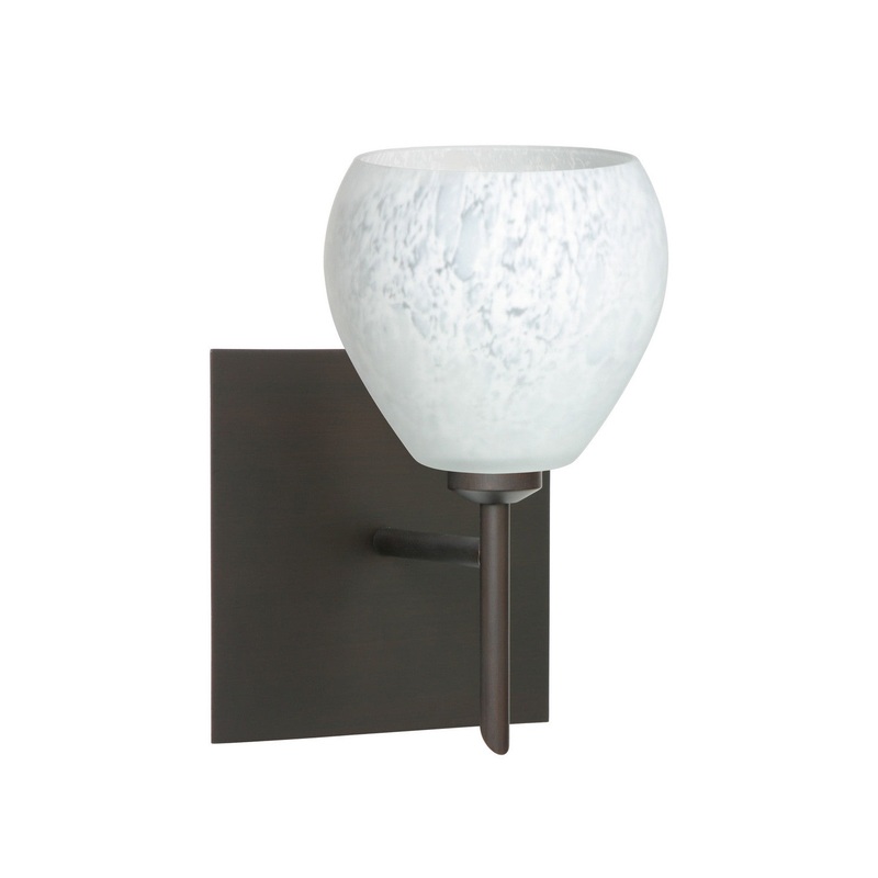 One Light Wall Sconce from the Tay Tay Collection in Bronze Finish by Besa