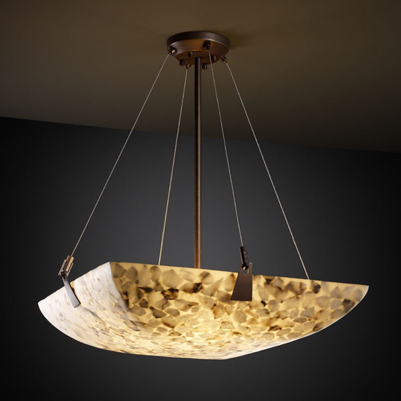 Pendant from the Alabaster Rocks! Collection in Dark Bronze Finish by Justice Designs