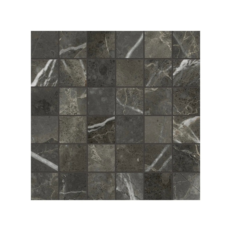 2″ x 2″ Mosaic Lumino Carbon Matte Porcelain Tile 1 Sheet = .96 Sf 2″ x