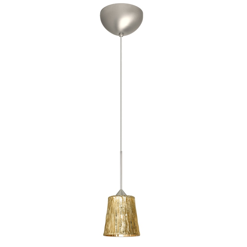 Besa 1XC-5125GF-LED-SN Nico One Light Pendant Satin Nickel