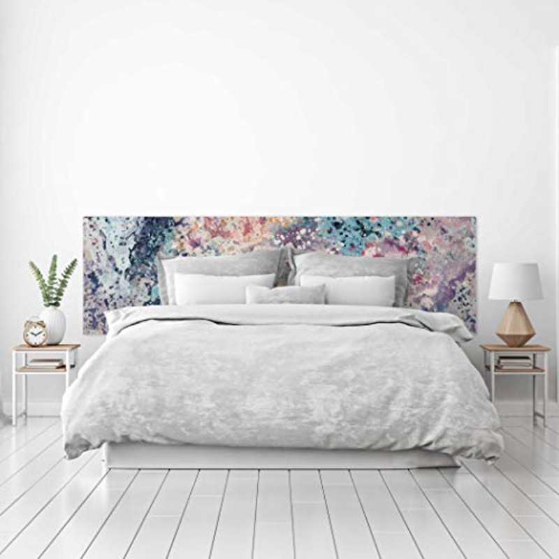 Megadecor – Testiera per letto in PVC, decorativa, economica, effetto marmo, multicolore con venature, varie misure