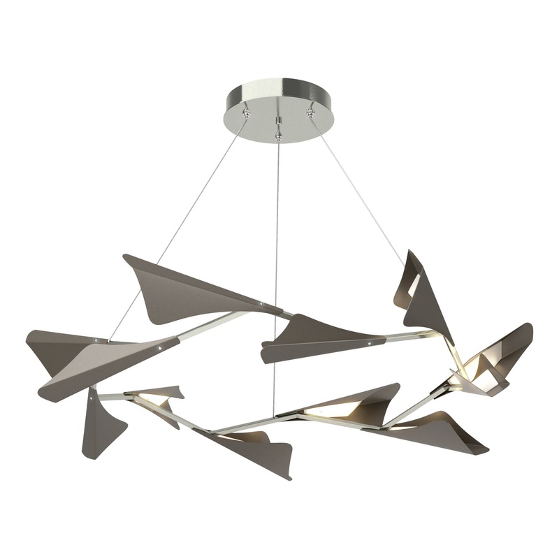 Plume 12-Light LED Pendant Sterling Dark Smoke