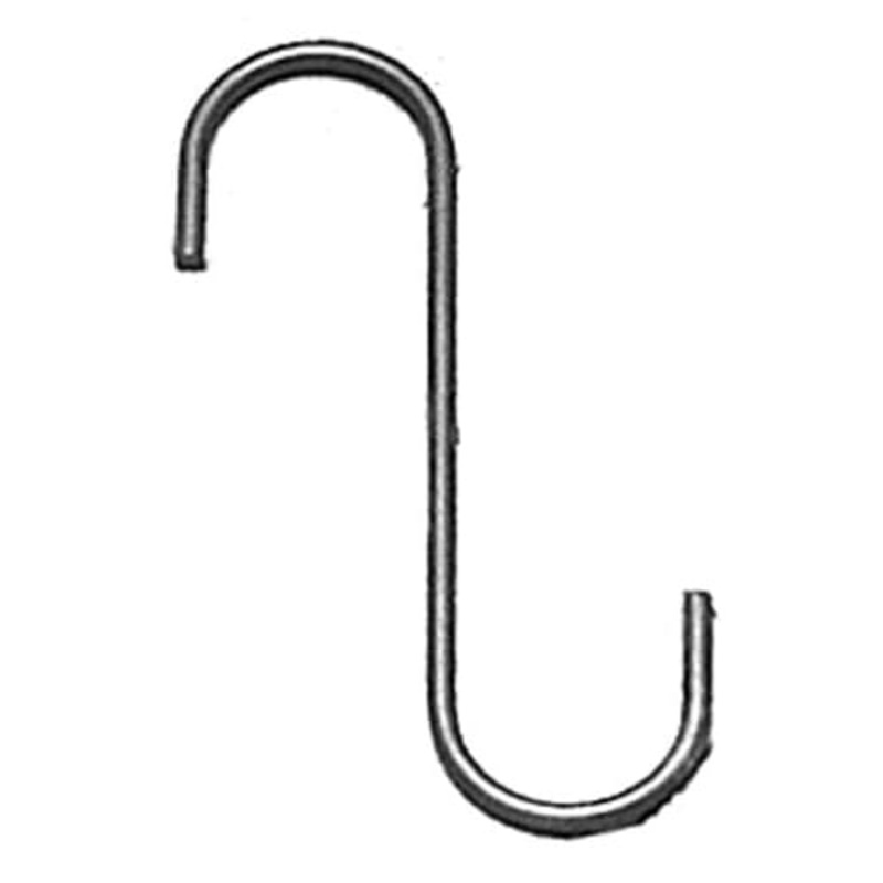 Village Wrought Iron SH-6-B S Hook 6 Inch L and 1 1/2 Inch W