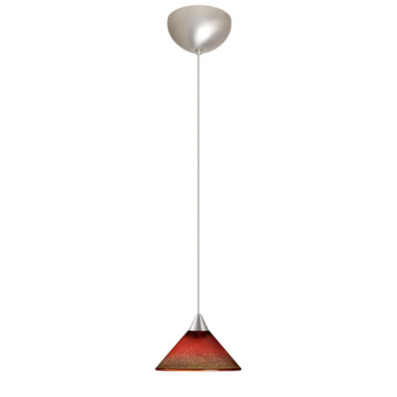 Besa 1XC-117681-SN Kona One Light Pendant Satin Nickel