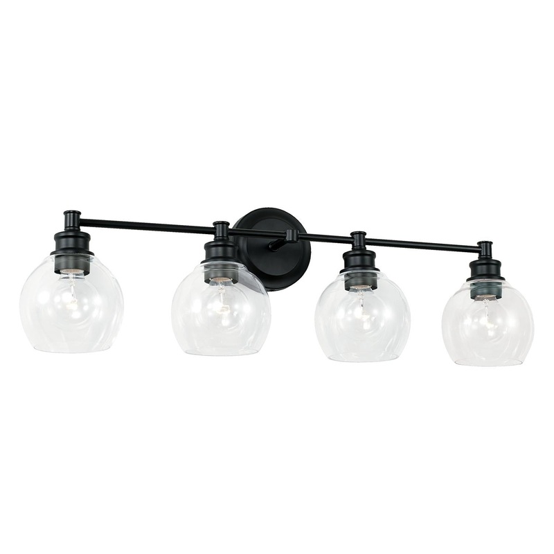 Capital Lighting 121141MB-426 Mid Century 4 Light Vanity Matte Black