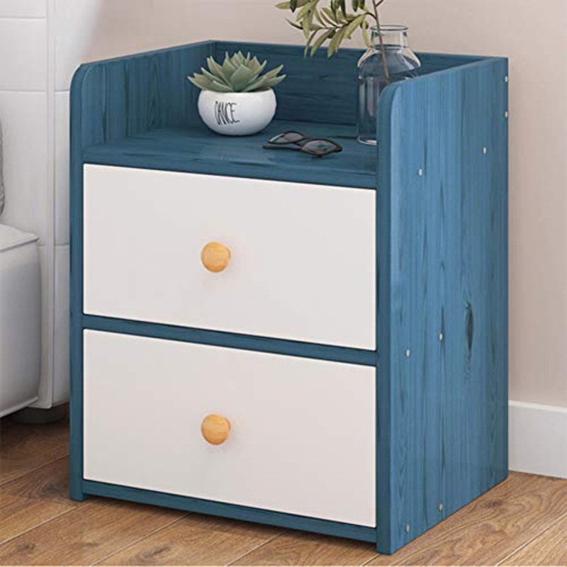 JKGHK Comodino, Comodino per Camera da Letto Armadio di Stoccaggio per Mobili da Soggiorno per La Casa, Tavolo con Accento Laterale per Divano,Blu