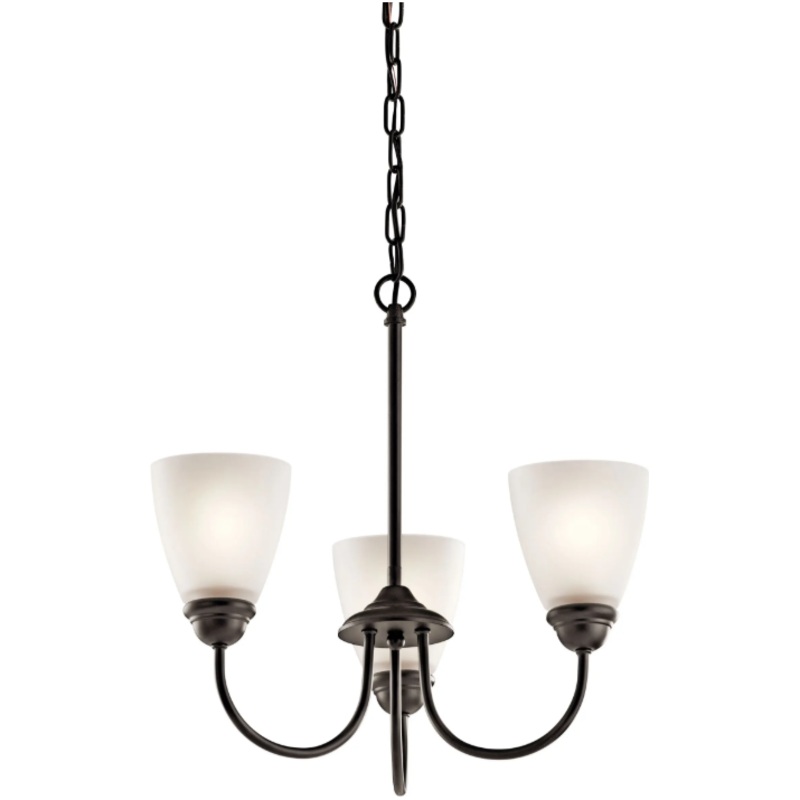 Jolie 18″ 3-Light Mini Chandelier Olde Bronze None