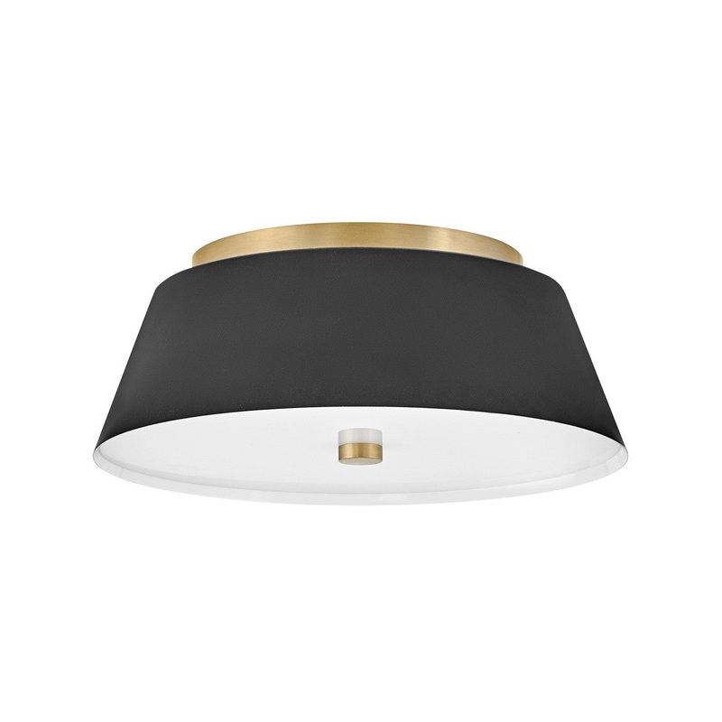 LED Flush Mount from the Tess Collection in Black Finish by Lark