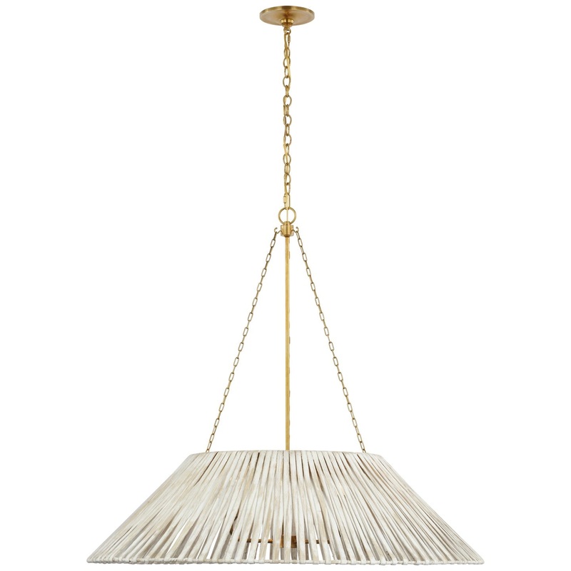 LED Pendant from the Corinne Collection in Soft Brass Finish by Visual Comfort Signature