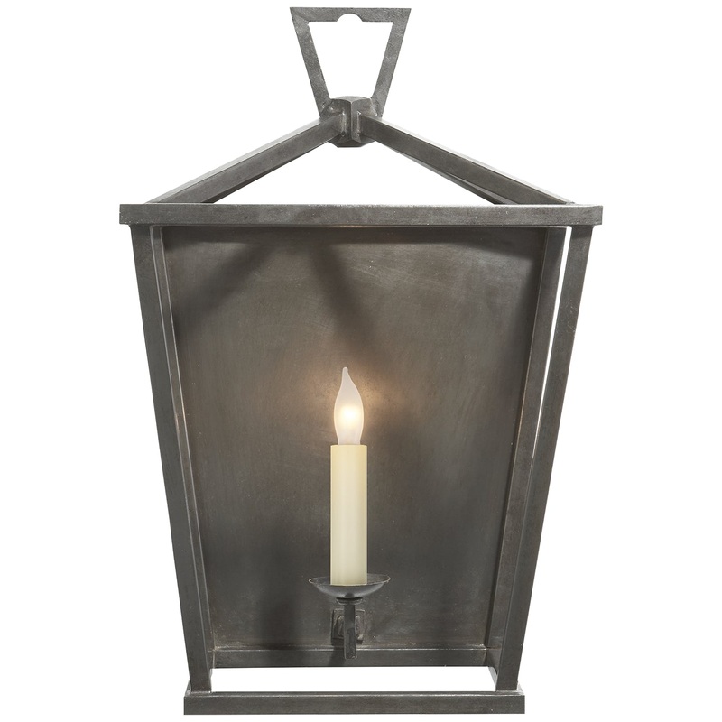 One Light Wall Sconce from the Darlana Collection in Aged Iron Finish by Visual Comfort Signature