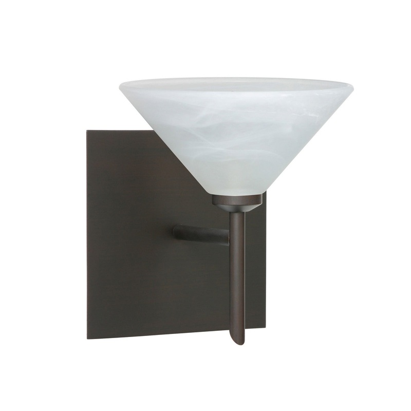 One Light Wall Sconce from the Kona Collection in Bronze Finish by Besa
