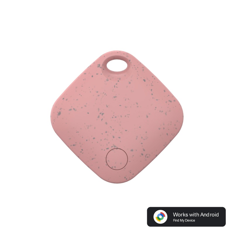 Pink Smart Item Locator Tag for Android – Google Find My Device Compatible, Anti-Lost Tracker