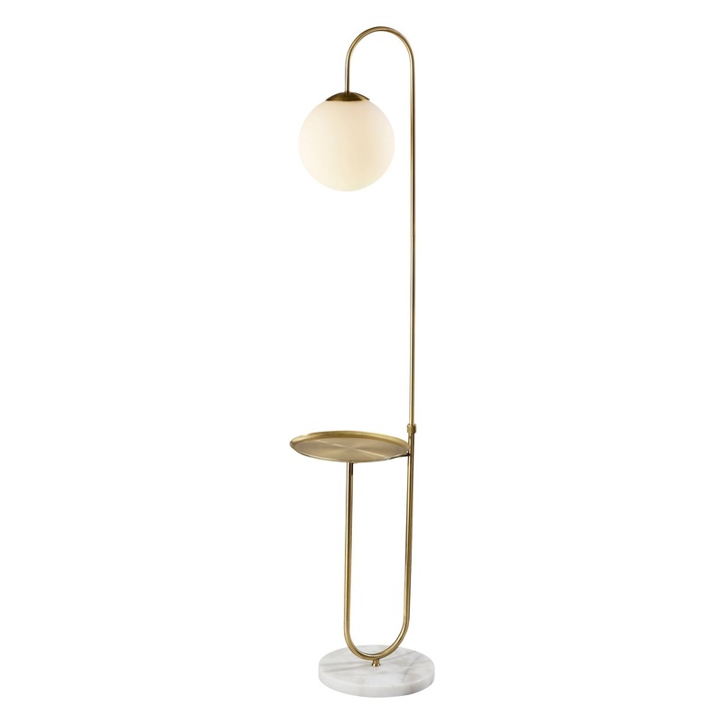 Terra Shelf Floor Lamp Antique Brass