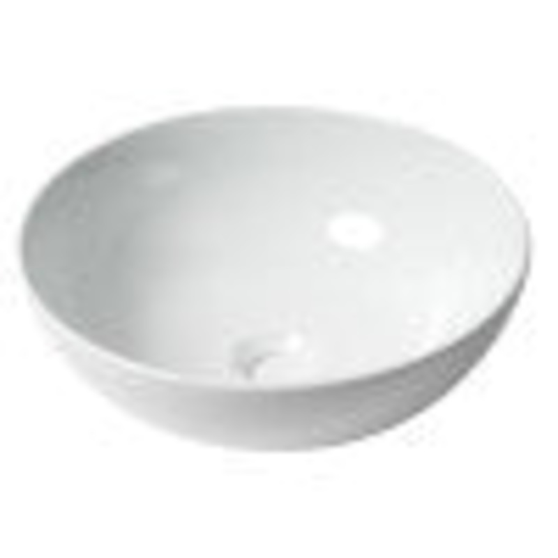 ALFI brand ABC905 White 15″ Round Vessel Bowl Above Mount Ceramic Sink
