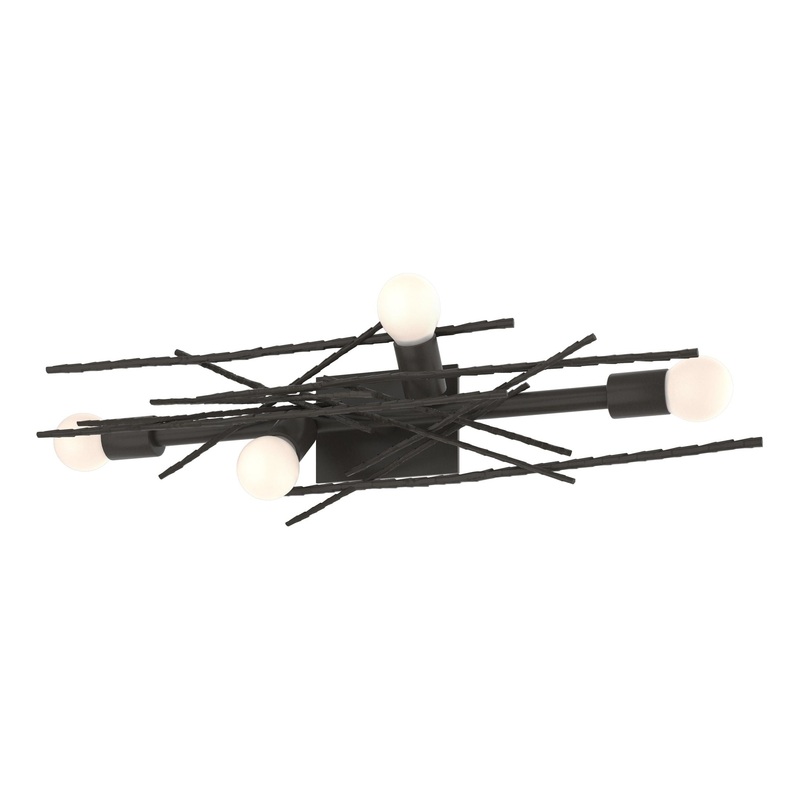Brindille 4-Light Large Sconce/Semi-Flush Dark Smoke