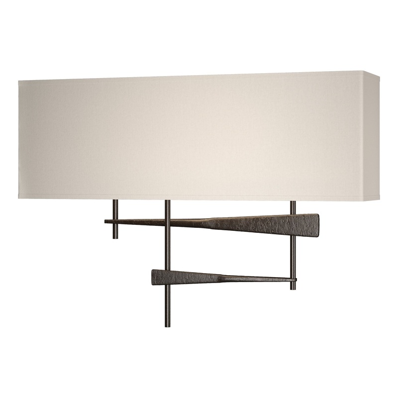 Cavaletti Sconce Oil Rubbed Bronze Flax Shade (SE)