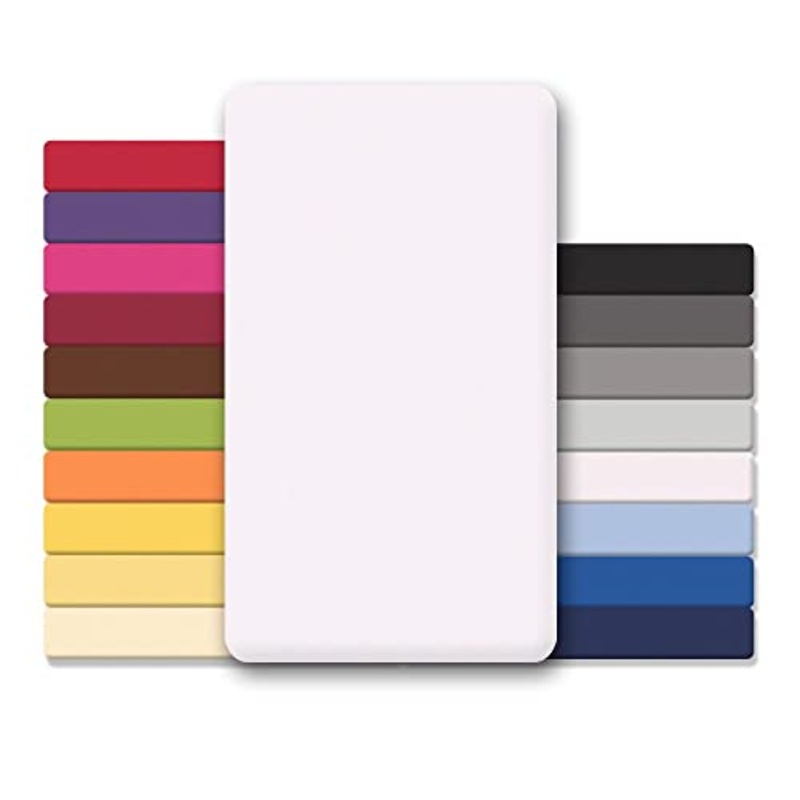 CelinaTex Lucina lenzuolo elasticizzato topper spessori per letto contenitore cotone 180×200-200×200 cm bianco neve