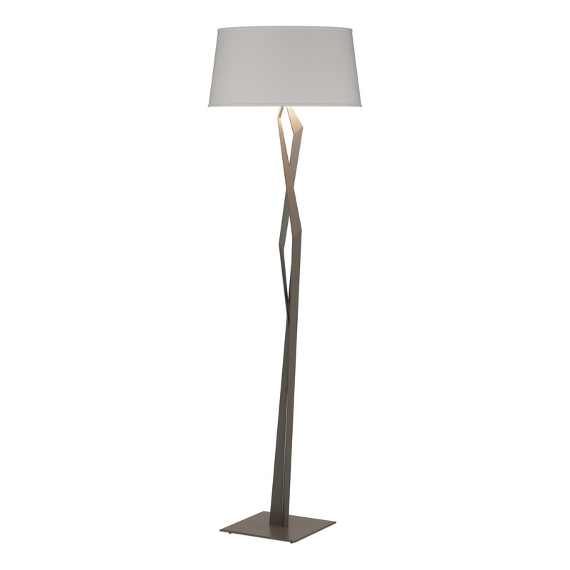 Facet Floor Lamp Dark Smoke Flax Shade (SE)