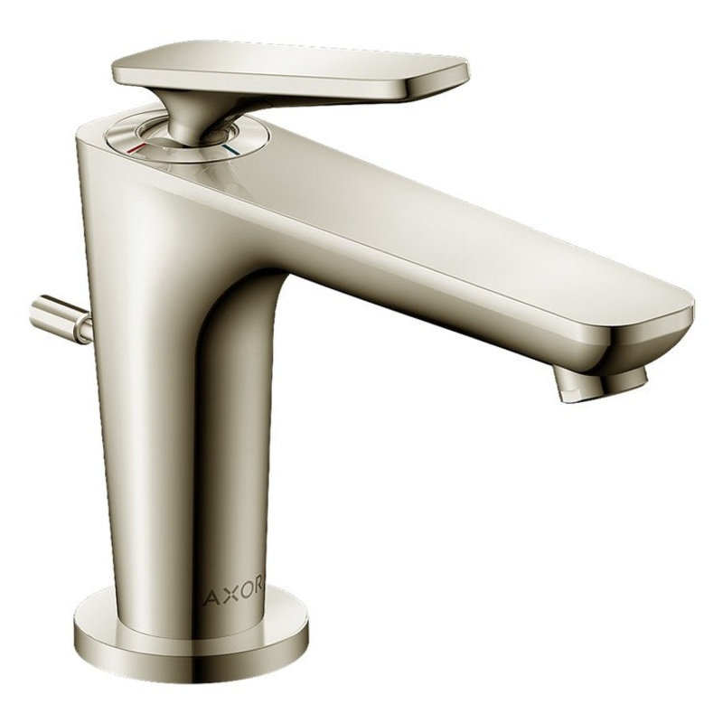 Lavatory Faucet Citterio C 90 1 Lever ADA WaterSense Polished Nickel 1.2 Gallons per Minute Deck Mount Pop-Up 1 Hole CoolStart EcoRight AirPower Comfort Zone
