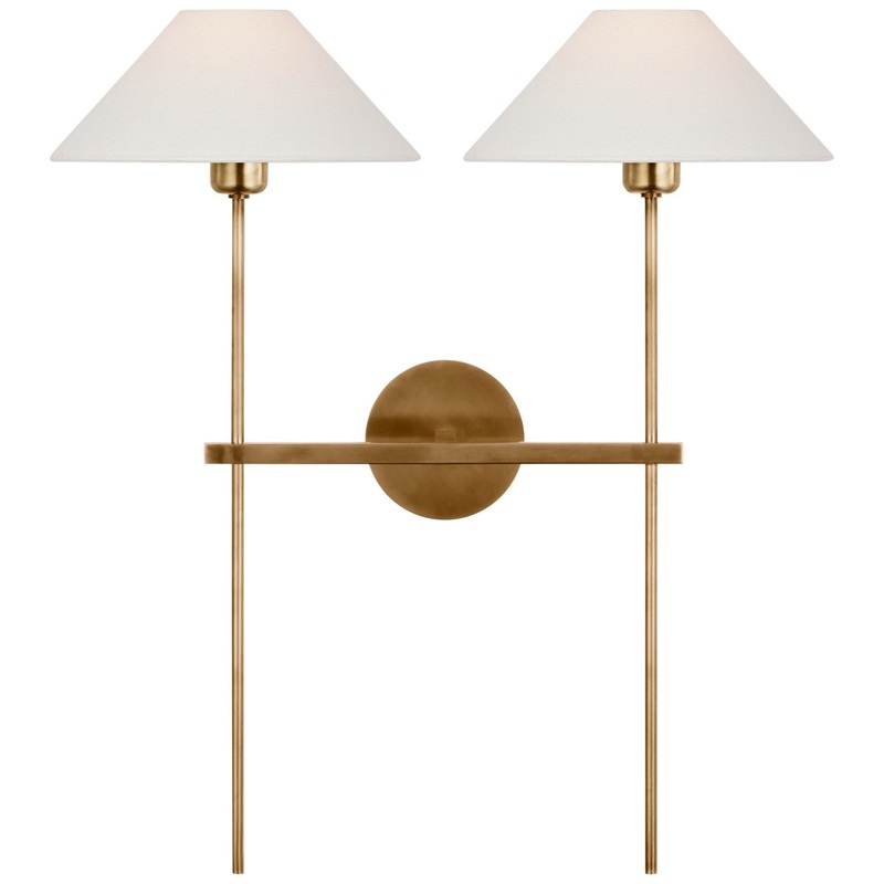 LED Wall Sconce from the Hackney Collection in Hand-Rubbed Antique Brass Finish by Visual Comfort Signature