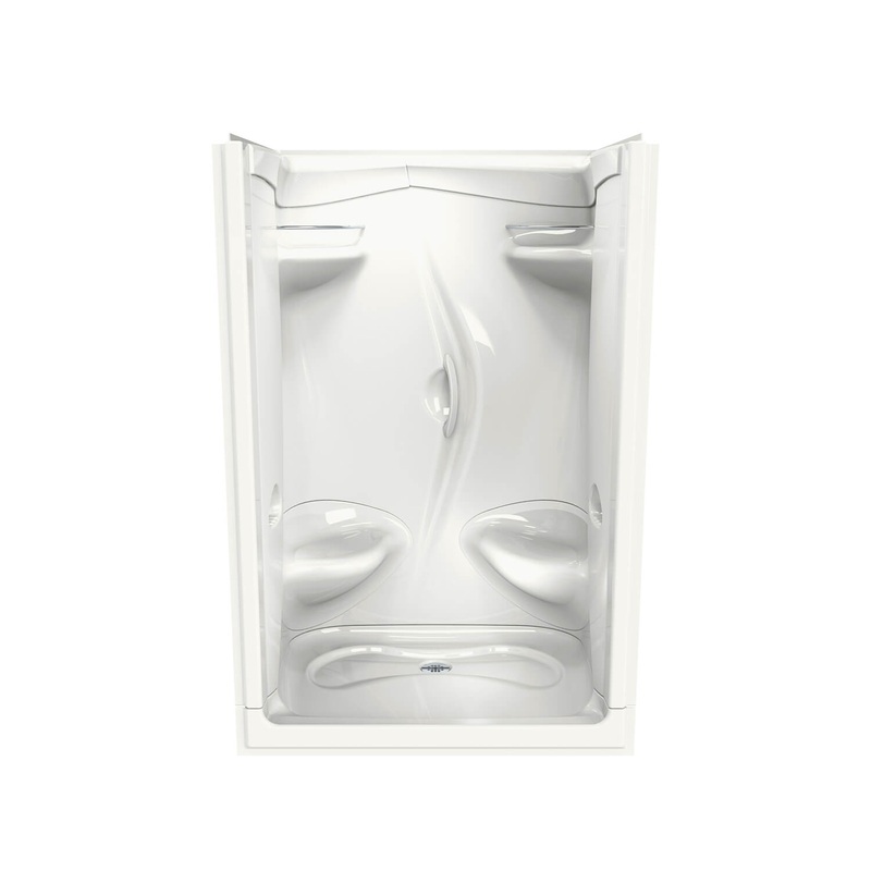 MAAX 101140-000-001-101 Stamina 48-II 51 x 36 Acrylic Alcove Center Drain One-Piece Shower in White