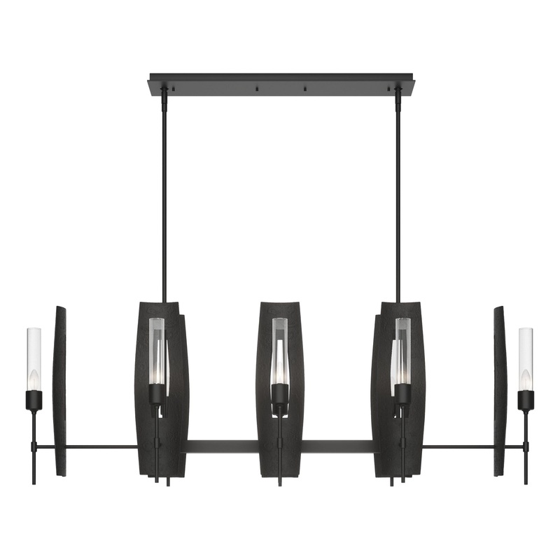 Passage 8-Light Pendant Black Clear Glass (ZM)