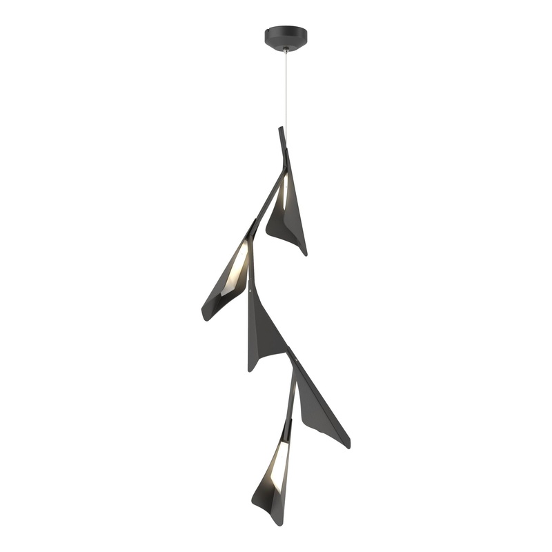 Plume 5-Light LED Pendant Black Black