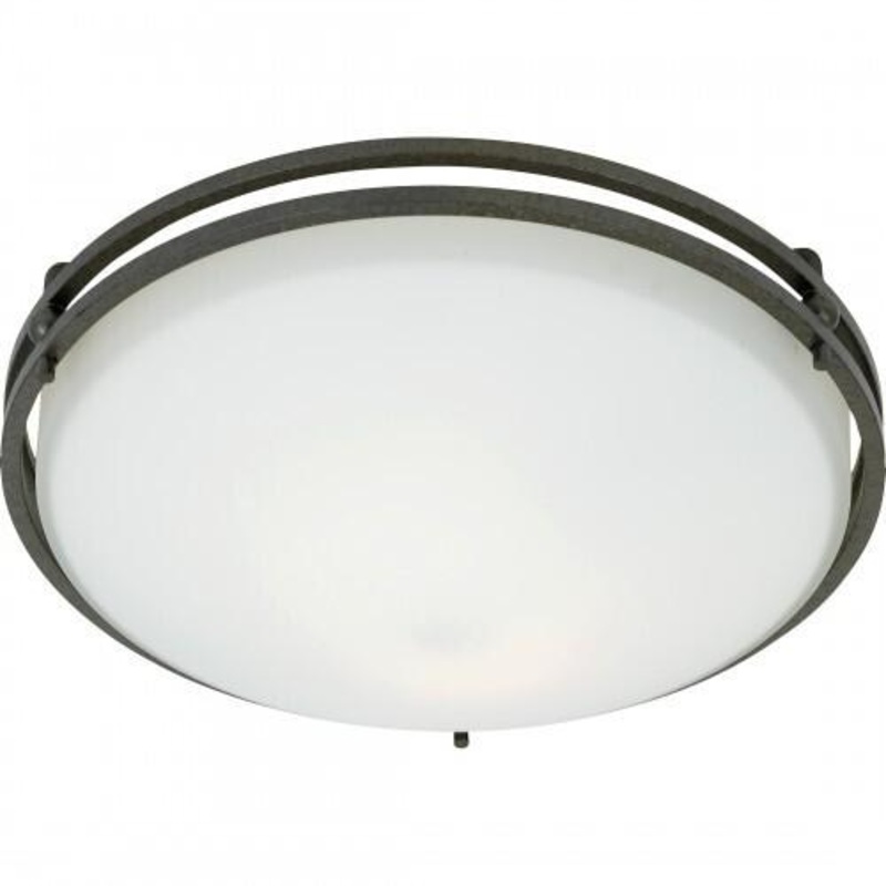 Quoizel OZ1613IN Ozark Flush mount iron gate 12.5d” Flush Mount