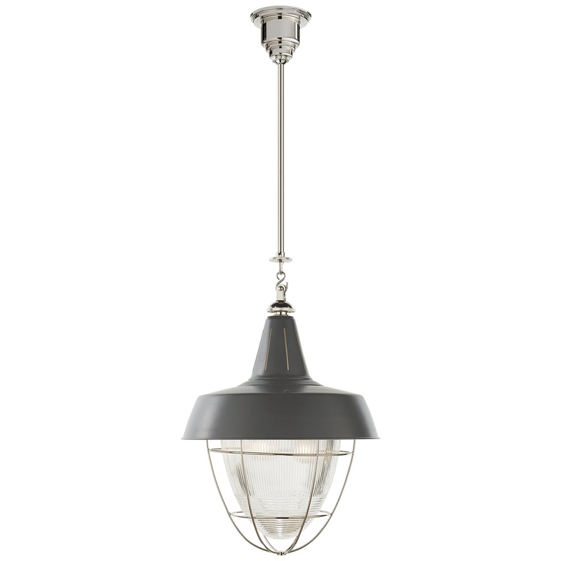 Two Light Pendant from the Henry Collection in Polished Nickel Finish by Visual Comfort Signature