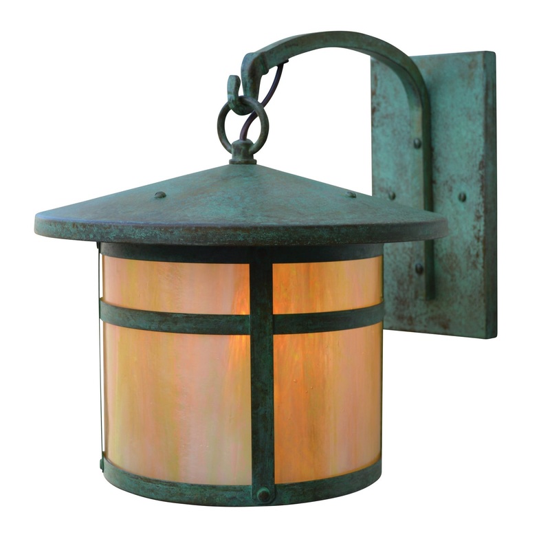 Arroyo BB-11GW-VP Berkeley One Light Wall Mount Verdigris Patina