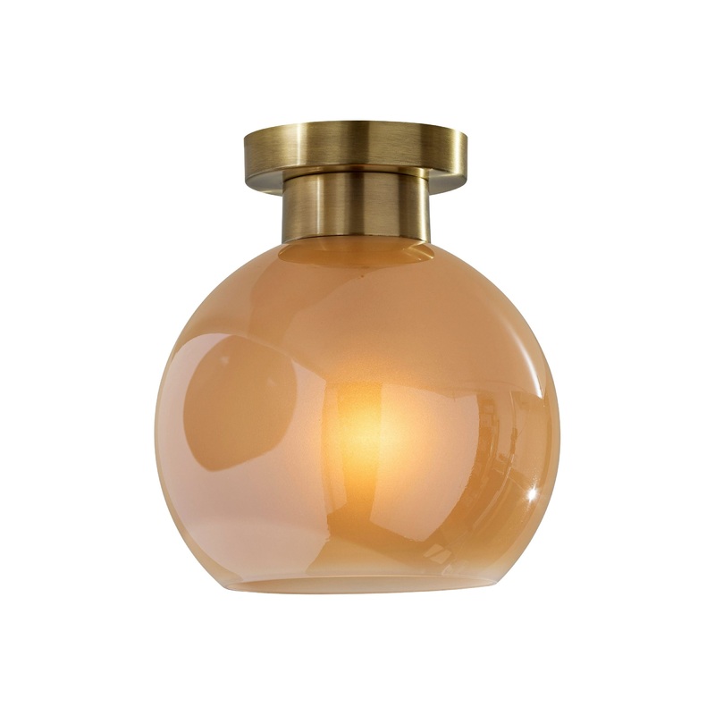 Atticus Flush Mount Antique Brass