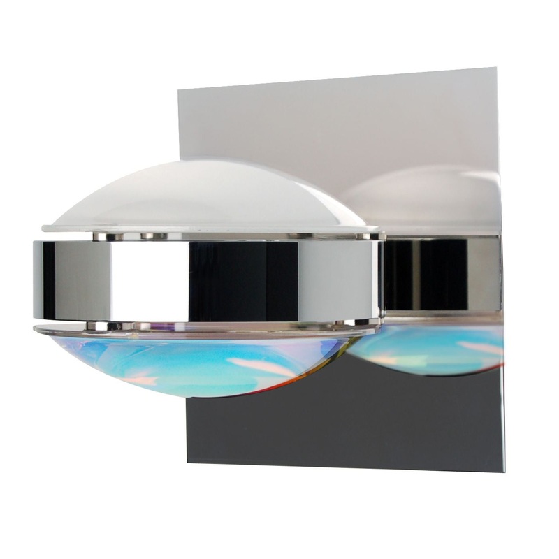 Besa OPTOS1W-FRCD-CR Optos One Light Wall Sconce Chrome