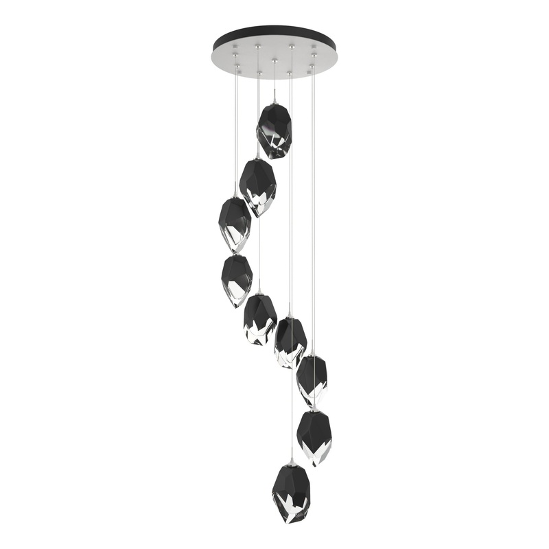 Chrysalis 9-Light Large Crystal Pendant White Black Crystal (BP)