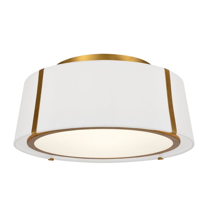 Crystorama FUL-905-GA Fulton Three Light Semi Flush Mount Antique Gold