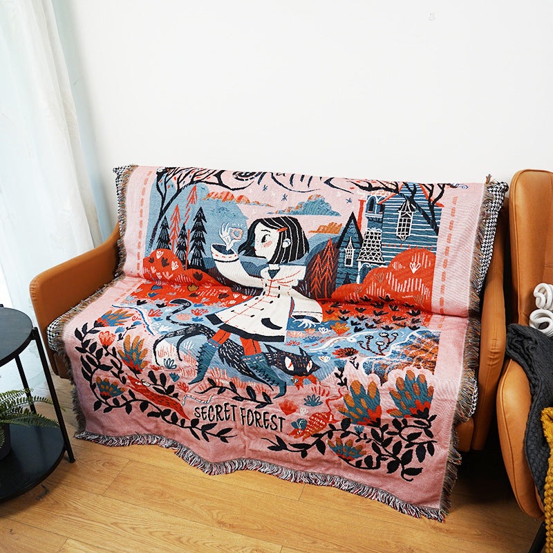 Gothic-Style Line Blanket – Multi-Use Design 160*220cm